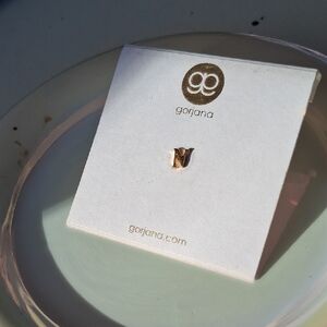 Gorjana Gold Letter Stud Earring - N
